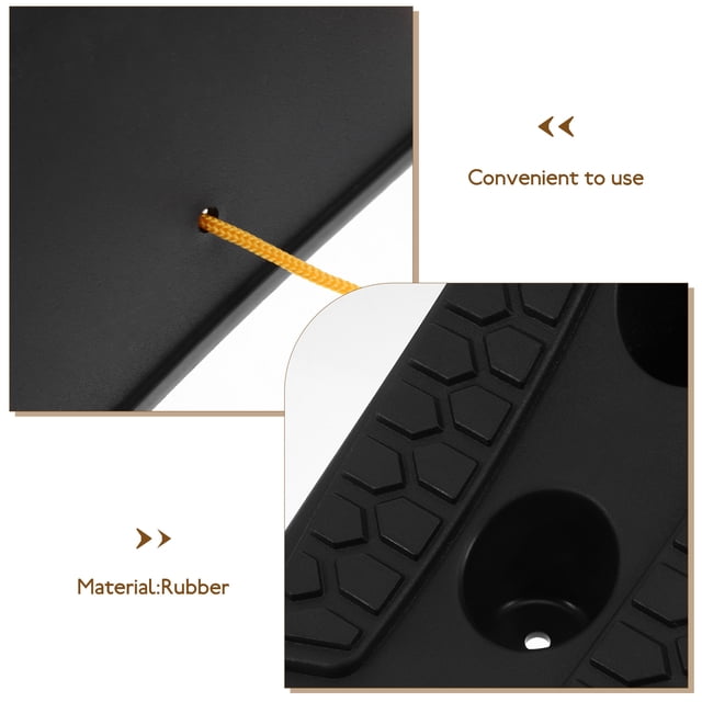 Raindrops 2pcs Rubber Wheel Chocks Vehicle Stabilization Black for Car and Trailer