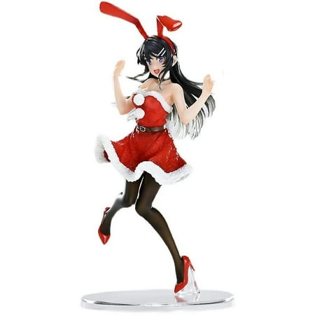 20cm Anime Figure Rascal Junior Series Sakurajima Mai Christmas Dress