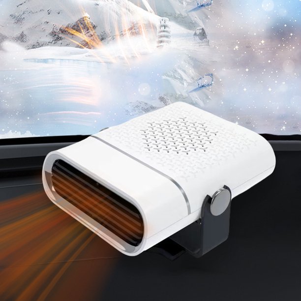Calentador de parabrisas de coche, rotación de 360 grados, desempañador automático, 150W/260W (blanco, 12V)