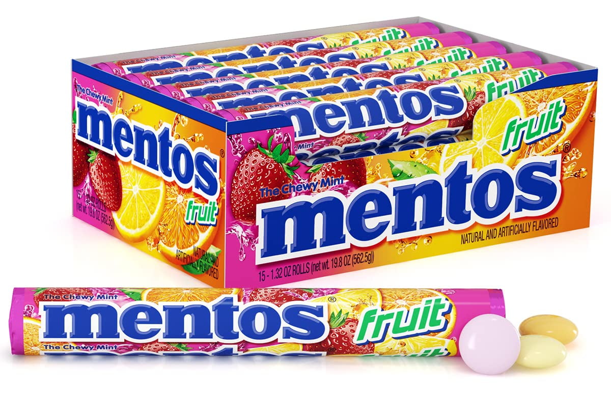 Mentos Candy, Mint Chewy Candy Roll, Fruit, Non Melting, Holiday, Party ...
