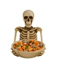 thumbnail image 5 of Skeleton Candy Bowl Holder – Gothic Punk Skull Decorative Tray for Halloween Party, Creepy Skeleton Figurine Snack Dish, Unique Resin Skull Head Storage Bowl for Keys, Candy, Fruit & Home Table Decor, 5 of 7