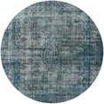 thumbnail image 1 of Ahgly Company Indoor Round Mid-Century Modern Blue Moss Green Oriental Area Rugs, 5' Round, 1 of 6