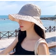 thumbnail image 5 of SikaFu New Fisherman Hat Girl Summer Version Of The Version Of The Tide Brand Printed Solid Color Versatile Sunscreen Hat, 5 of 8