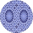 thumbnail image 1 of Ahgly Company Indoor Round Patterned Jeans Blue Area Rugs, 6' Round, 1 of 6