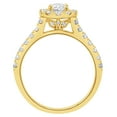 thumbnail image 4 of Unique Moments 1.50 ct Lab Grown Diamond Halo Oval Engagement Ring in 10K Yellow Gold, 4 of 5