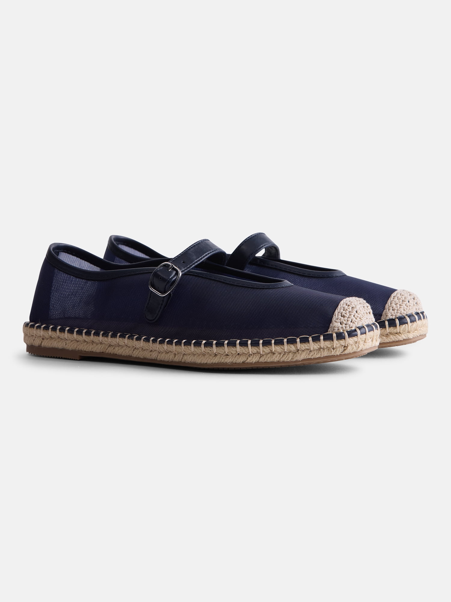 Free Assembly Women's Mesh Mary Jane Espadrilles