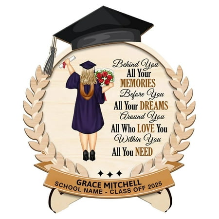 YiBai 2025 Graduation Decorations Graduation Decorations 2025 2025 Graduation Season Blessings Home Decoration Ornaments Graduation Gifts Wooden Crafts Ornaments #.332 A L
