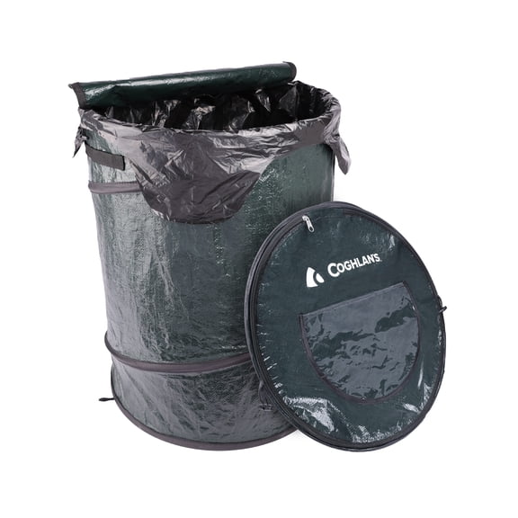 Coghlan's Pop-Up Lightweight Trash Can – Collapsible Waste Bin for Camping, RV, Outdoor Events, and Travel – Durable, Compact, and Easy to Store – 29.5 Gallon