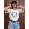thumbnail image 2 of Beautiful White Siberian Tiger T-Shirt Women -Image by Shutterstock, Female XX-Large, 2 of 4