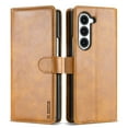 thumbnail image 5 of for Samsung Galaxy Z Fold 6 Wallet Case, Classic Business with Card Slots Kickstand Magnetic Buckle PU Leather Flip Folio Shockproof Full Body Protective Phone Case for Galaxy Z Fold 6, Brown, 5 of 7