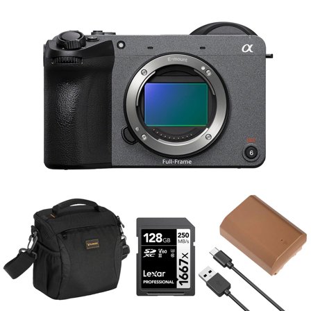 Sony FX2 Digital Cinema Camera Bundle   128GB UHS-II SDXC Memory Card   NP-FZ100 Battery Pack   Shoulder Bag
