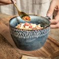thumbnail image 3 of Oversized Coffee Mug: 24 oz Large Ceramic Mug with Handle, 700 ml Porcelain Coffee Cup for Tea, Latte, Hot Cocoa, Cereal, and Soup (Starry Sky), 3 of 7
