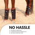 thumbnail image 2 of Harrison Howard Leggings Holgados Para Moscas De Caballo, Transpirables, Resistentes A Desgarros, Protectores De Piernas De Malla Fina, Cómodas Botas Para Moscas (Juego De 4), Color Naranja Grande, 2 of 5
