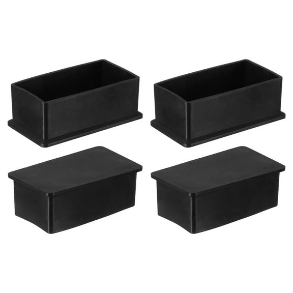 Rubber Furniture Leg Caps, 4Pack 40x80mm Rectangle Chair Leg Tips Caps