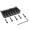 thumbnail image 2 of Pont Fixe pour Guitare Électrique Métal Réglable Remplacement de Pont Fixe Professionnel Noir avec Vis Argentées, 2 of 8