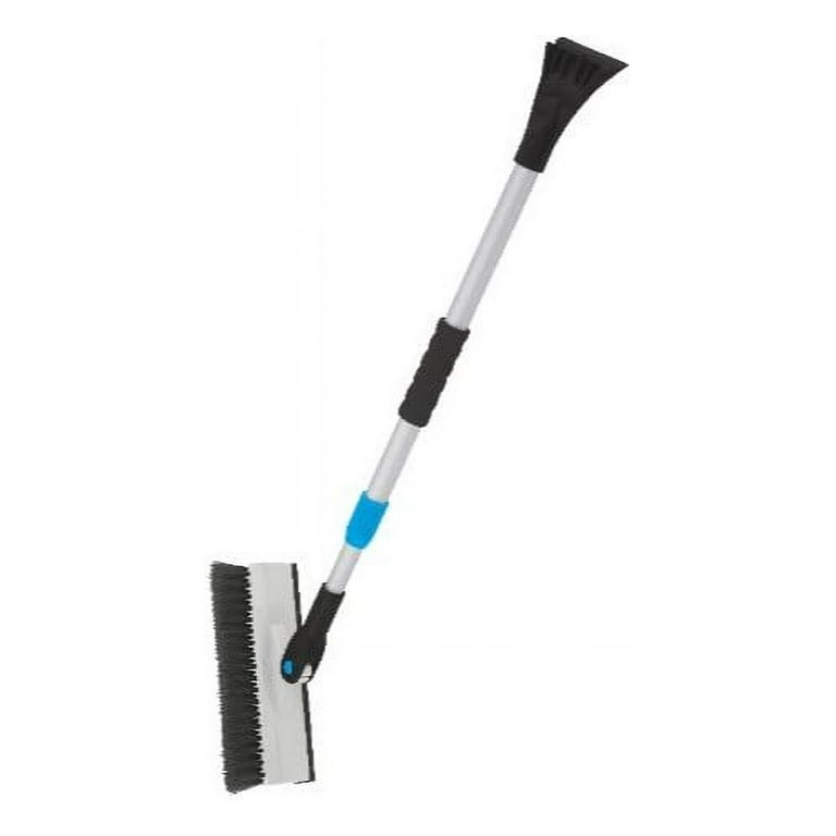 Superio Extendable Ice Scraper with Snow Brush and Squeegee, Aluminum  Telescopic Handle for Car Windshield