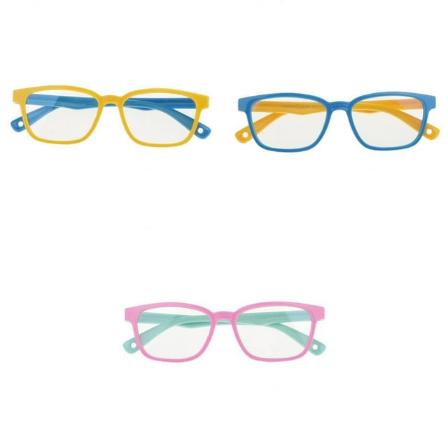 Gafas Anti-luz de color azul Anteojos de Silicona Flexible para Niños - Multicolor 3(3pcs)
