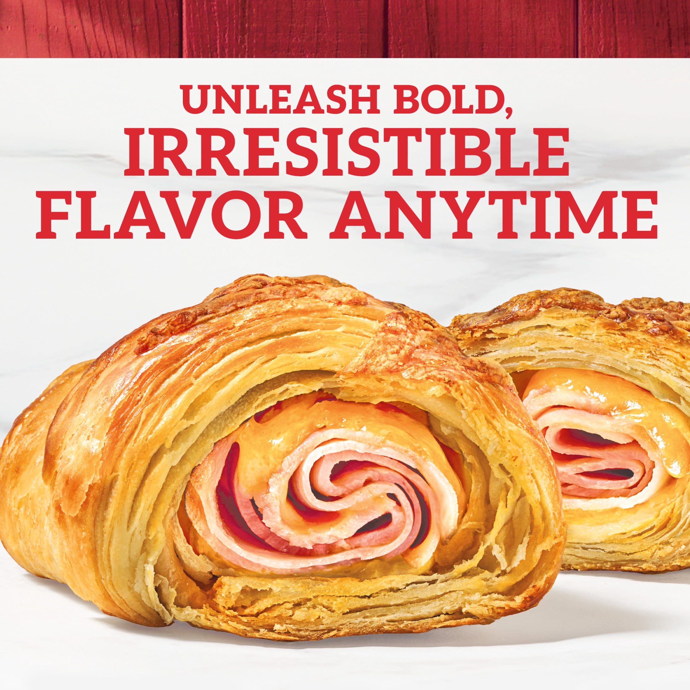 Hillshire Farm Ham & Cheese Stuffed Croissants, 8 oz, 2 Count (Frozen)