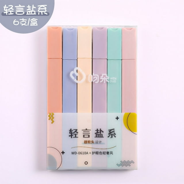 Morandi Color Soft Head Highlighter Pen Light Color Fluorescent Marker Pen Student Draw Key Color Marker Pen Set