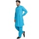 SKAVIJ Hommes Kurta Pyjama Mis Pathani Style Indien Robe Décontractée Turquoise XL – image 5 sur 6