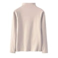 thumbnail image 4 of Vinsonshop Mock Turtleneck Thermal Tops Women Long Sleeve Fleece Lined Base Layer Undershirts Winter Warm Shirts Khaki XXL, 4 of 5