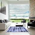 thumbnail image 7 of Ahgly Company Machine Washable Indoor Square Transitional Slate Blue Area Rugs, 4' Square, 7 of 7