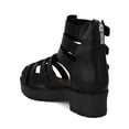 thumbnail image 3 of Breckelles AH43 Women Leatherette Buckle Strappy Platform Gladiator Sandal, 3 of 6