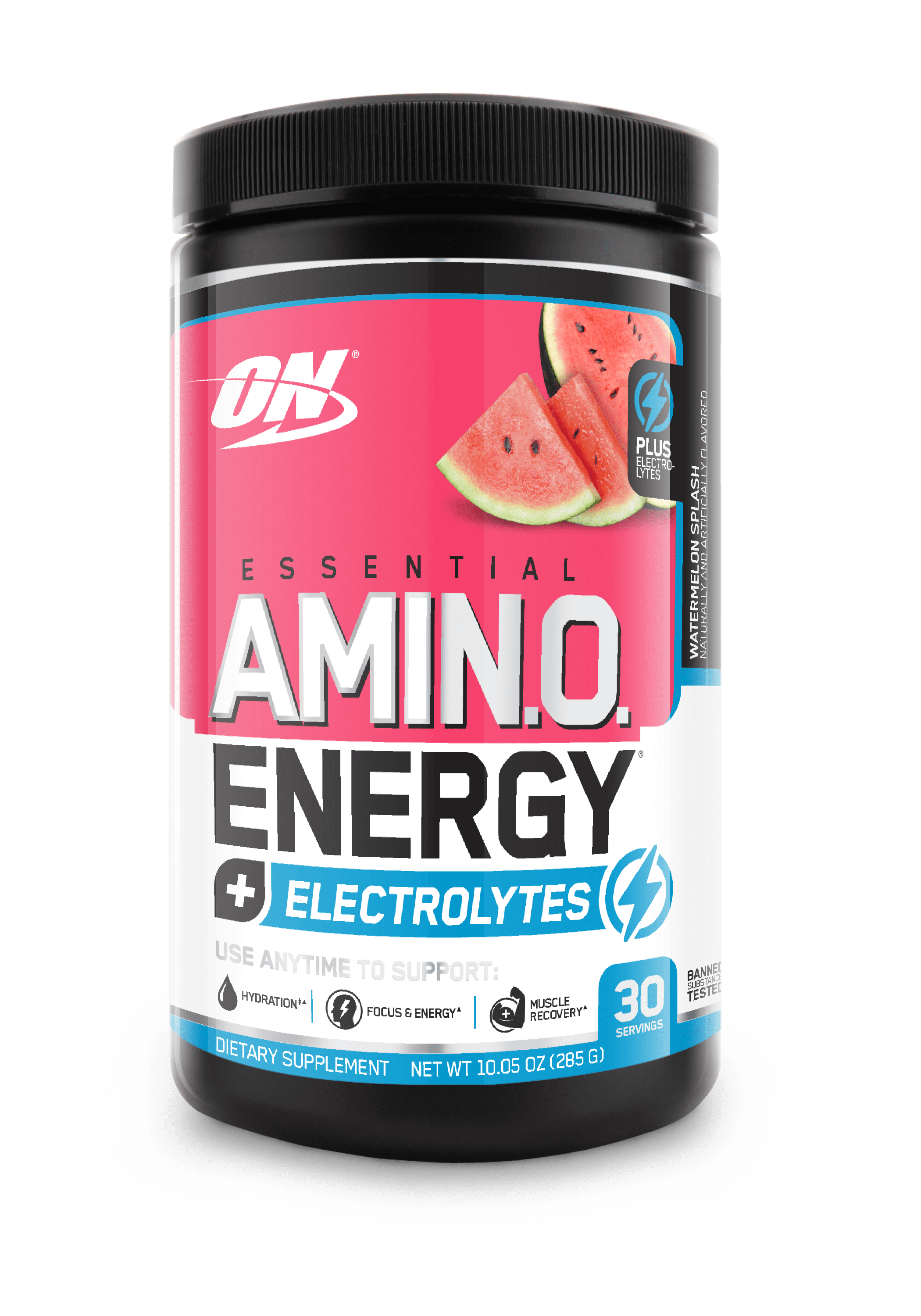 Optimum Nutrition Amino Energy + Electrolytes Powder, Amino Acids, Keto Friendly, Energy Powder, Watermelon Splash, 30 Servings
