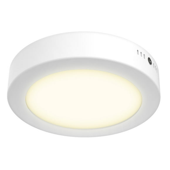 Lampara Sobreponer Techo Blanco 12w Luz Suave Cálida