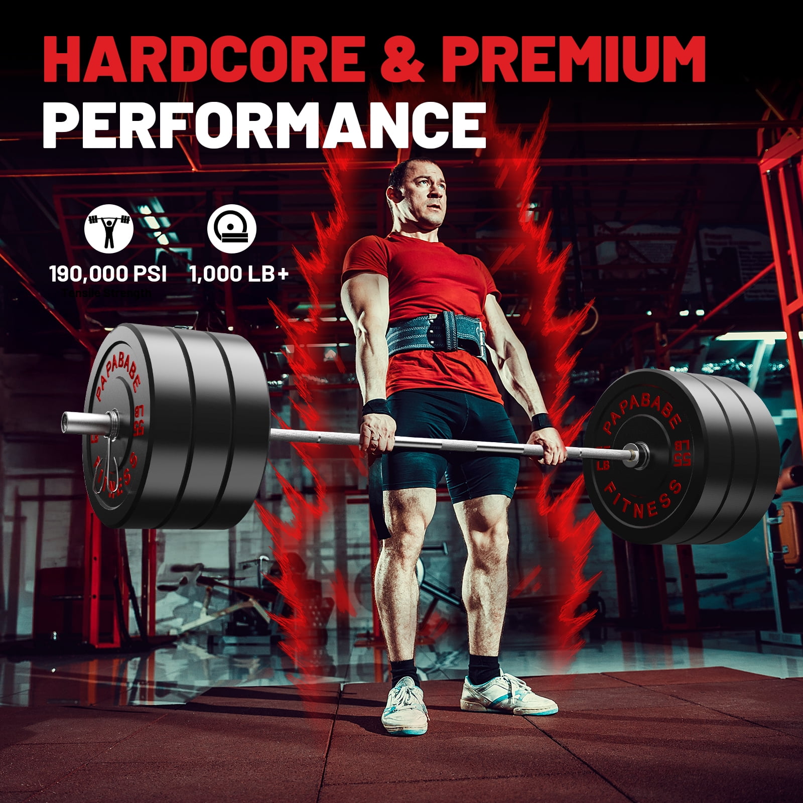 ROALW Olympic Barbell, 2-inch Weight Bar for Strength Training. 7ft Olympic Bar, 1000lb Plus Capacity, Chrome/Zinc Plating, knurled Grip for Bench Press Deadlift Squat, Silver