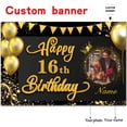 thumbnail image 2 of Banner de decoración de cumpleaños AUBAO, feliz cumpleaños número 16, 2 of 7
