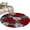 Black, variant on Round Area Rug - 3ft Country Chrysanthemum on Red Non Slip Washable Circle Carpet Soft Large Floor Rugs for Living Room Bedroom Nursery Office
