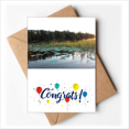 thumbnail image 1 of Estanque de loto Sobre de la Carta de felicitación de la tarjeta de matrimonio, 1 of 4