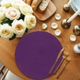 thumbnail image 2 of Pure Dark Purple Round 15 Inch Placemats Set of 6, Simple Solid Color HeatResistant Non Slip Place Mats for Dining Table, Wipeable Braided Kitchen Table Mats for Housewarming, 2 of 9