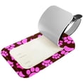 thumbnail image 2 of Square 2Pack PU Leather Pink Animal Footprints Cruise Luggage Tag with Privacy Cover and Name ID Tag for Travel Handbags Backpacks Luggage Tags, 2 of 6