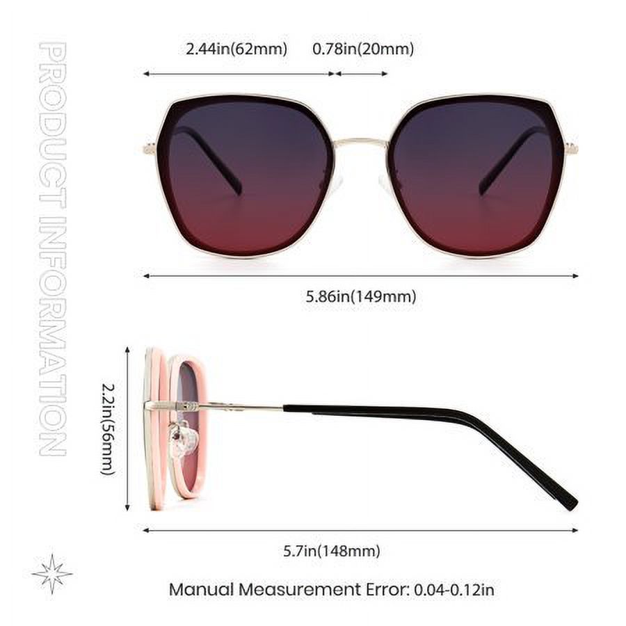 Cyxus Oversize UV400 Protection Polarized Sunglasses Young Woman - image 5 of 8