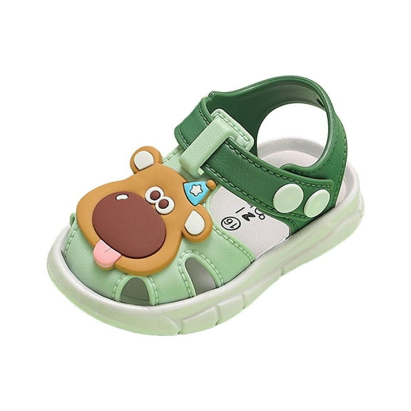 Wdgfv Breathable Girls Sandals For Toddlers 1-3 Years Lightweight Comfortable Casual Play Shoes Baby Summer Green 2.5-3 Years