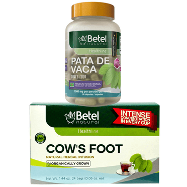 Betel Natural Pata De Vaca 24 Herbal Tea Bags with 90 Capsule Bundle, 100% Organic, 100% Vegan, Caffeine Free