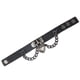 thumbnail image 4 of Pulsera de cuero vintage con cierre de corazón estilo punk rock y cadena. Negro, 4 of 6