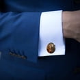 thumbnail image 3 of Deer Stylish Men's Cufflinks for Formal Attire, Made of Stainless Steel, Ideal for Business Meetings, 3 of 6