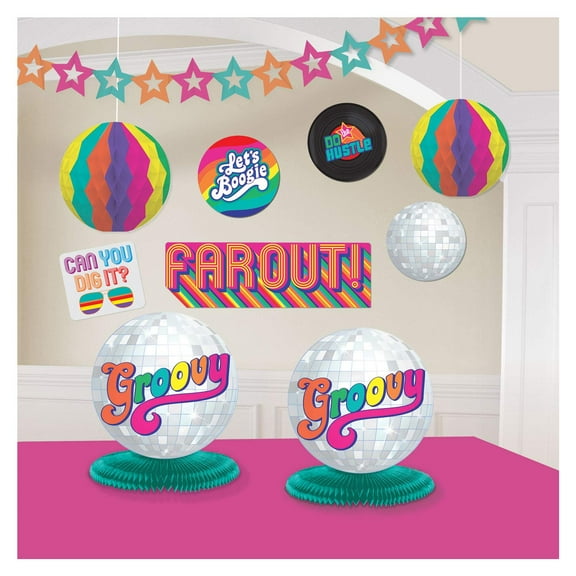 Farout! Disco Themed Room Decorating Kit | 10 pcs