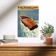 thumbnail image 2 of Lantern Press 12x18 Inch Premium Wood Sign, Ready to Hang Wall Decor, Lake Winnipesaukee, New Hampshire, Wooden Boat, 2 of 4
