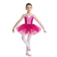 thumbnail image 3 of Doomiva Kids Girls Camisole Ballet Leotard Tutu Skirt Swan Lake Fancy Princess Dance Dress Ballerina Outfit Hot Pink 16, 3 of 6
