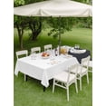 thumbnail image 4 of Outdoor Tablecloth with Umbrella Hole for Patio/Picnic/Party/Camping, Sloths Showering Waterproof Table Cloth Rectangle Table Cover Washable, Modern Abstract Art Funny Animals (54"x 80"), 4 of 8