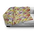 thumbnail image 3 of Ice Cream Soft Flannel Fleece Throw Blanket, Circular Shapes Several Dessert Flavors Background Colorful Yummy Print, Cozy Plush for Indoor and Outdoor Use, 50" x 60", Multicolor, by Ambesonne, 3 of 6