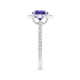 thumbnail image 3 of ANGARA Natural Vintage Style Claw-Set Round 1.45 ct Tanzanite Halo Ring in 14K White Gold for Women (Size-7mm) | December Birthstone, Anniversary, Jewelry Gift for Women | Natural Tanzanite Ring, 3 of 8