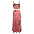thumbnail image 4 of Idoravan Women Sets Clothing Clearance Fashion Summer Women Print Casual Buttons SLeevless Camis+ Skirt Set, 4 of 5