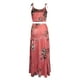 thumbnail image 4 of ICHUANYI Clearance Fashion Summer Women Print Casual Buttons SLeevless Camis+ Skirt Set(Pink, M) ICHUANYI WER2023081109509, 4 of 5
