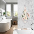 thumbnail image 2 of Yayeee 2 Pack Hand Towels for Bathroom 100% Cotton 16" x 28" Soft Absorbent Kitchen Towel, Green Autumn Leaves, 2 of 7