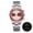 AD2539 White face red eyes, variant on Men's Watch, Classic 37mm Stainless Steel Chronograph for Everyday Wear, 100m Waterproof Analog Quartz Dive Watch